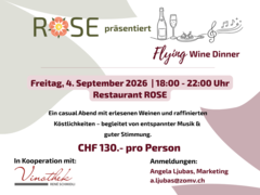 Flying Wine Dinner im Restaurant ROSE